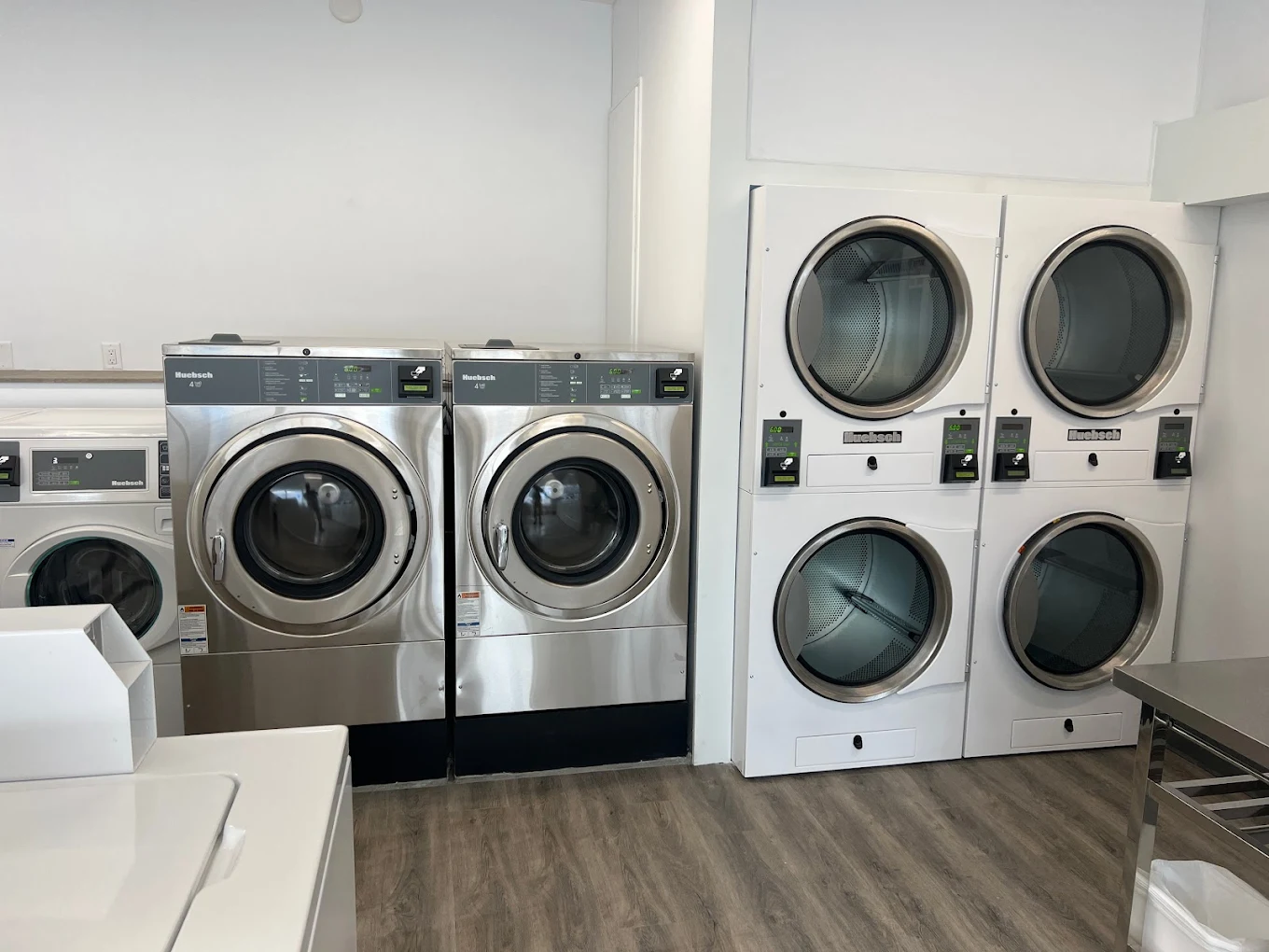 Industrial washers and dryers at Spin-It Laundromat